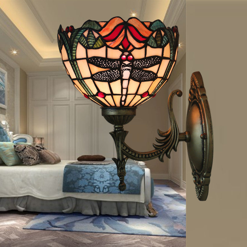 European Retro Dragonfly Wall Lamp