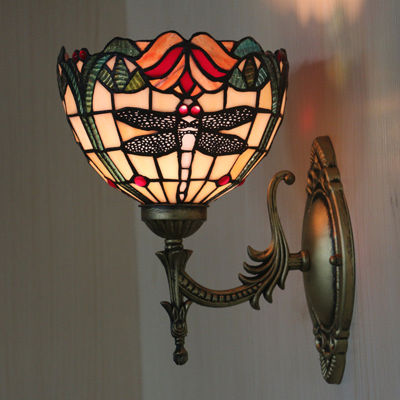 European Retro Dragonfly Wall Lamp