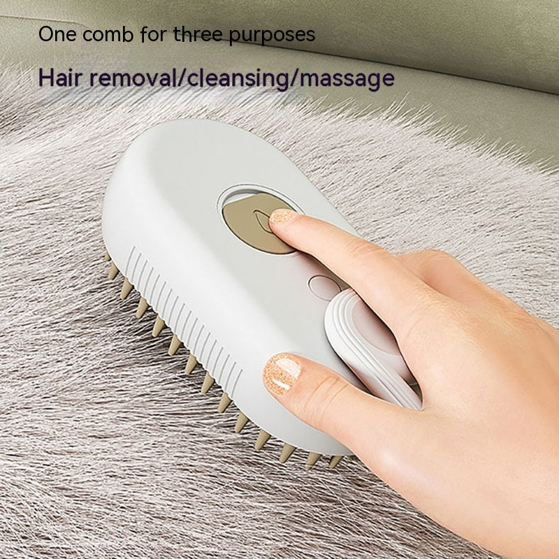 3-in-1 Electric Pet Steam Brush
