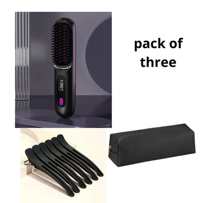 2-in-1 Wireless Hair Straightener Comb